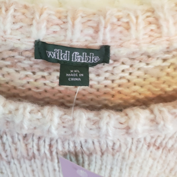 Wild Fable XXL Peach Striped Sweater - Picture 2 of 5